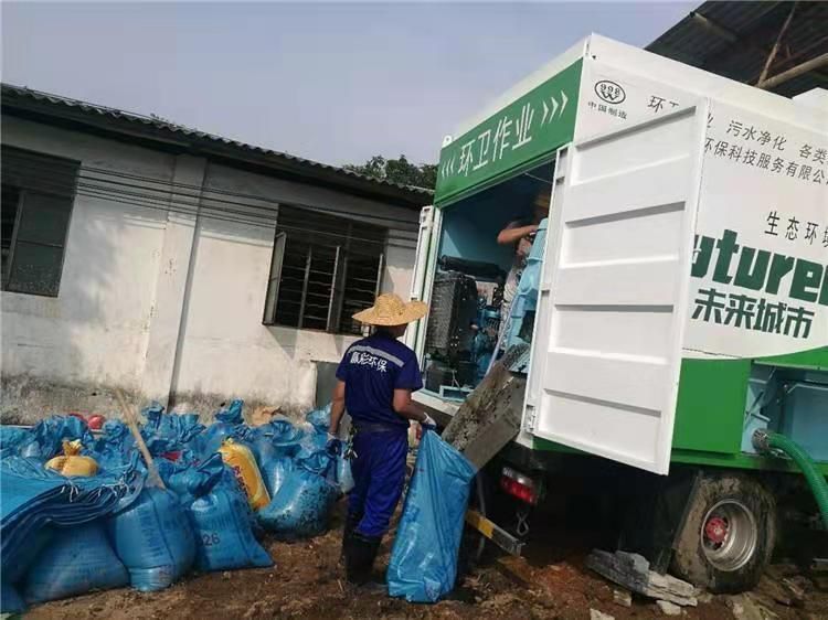 天台工业污泥压干处理